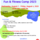 2023 Fun and Fitness Camp Flyer