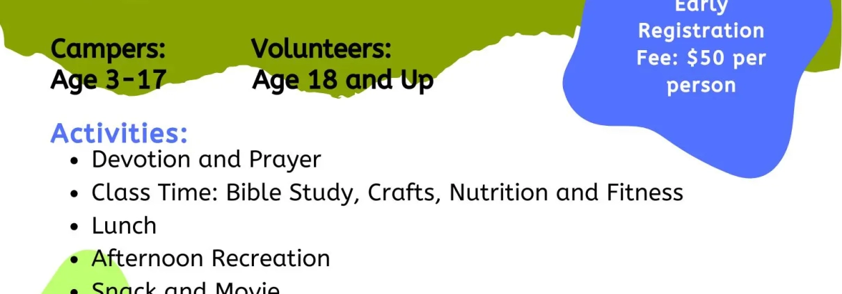 2025 Fun and Fitness Camp Flyer
