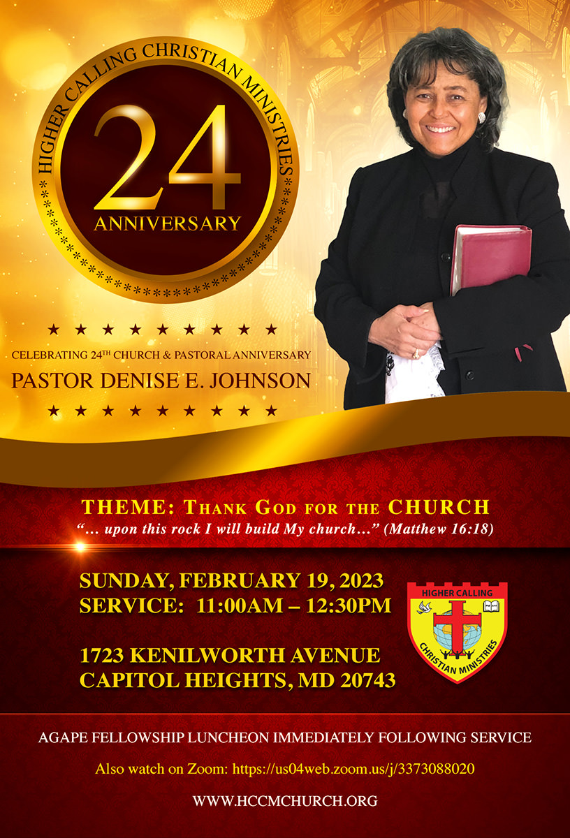 Higher Calling Christian Ministries 24th Church and Pastoral Anniversary